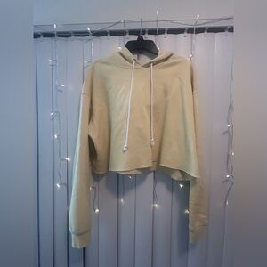 Wild Fable Yellow Cropped Hoodie